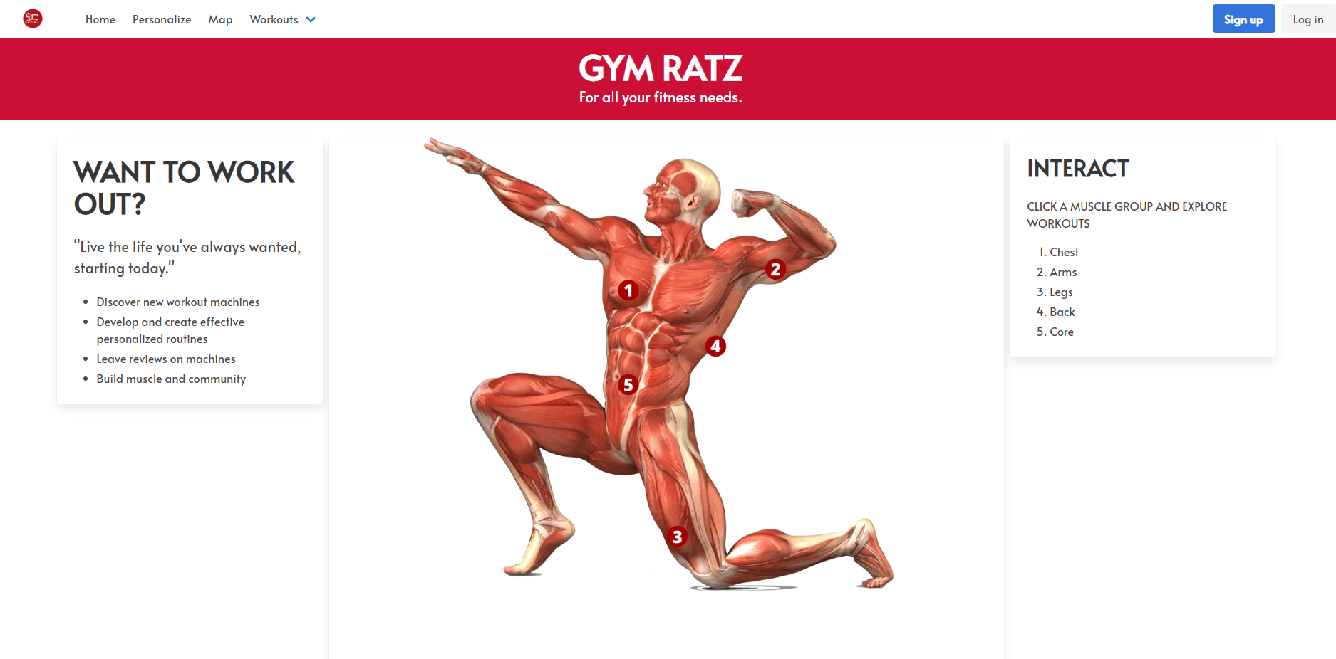 Gym Ratz - Project screenshot